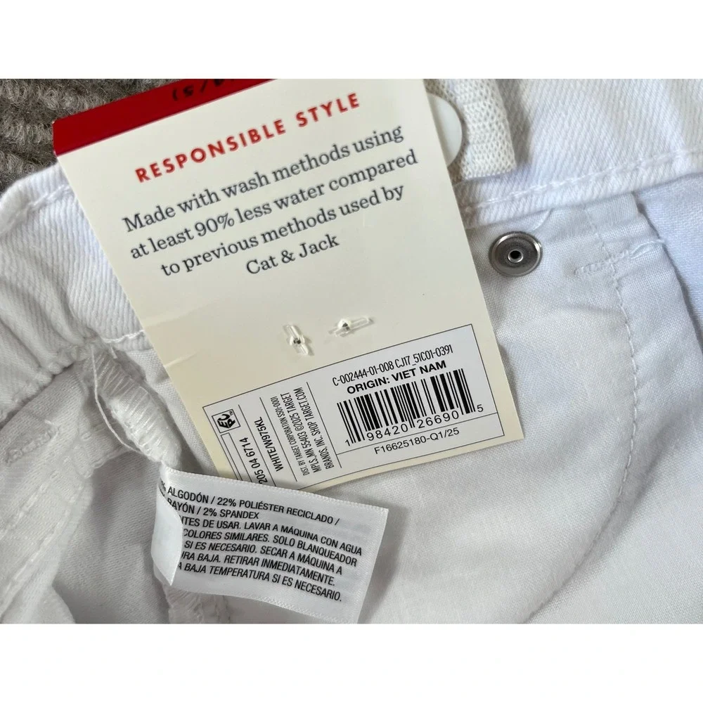 Girls‎ Cat & Jack Sz XS TShirt White Jean Shorts Bundle GIRLS NWT SZ XS 4/5